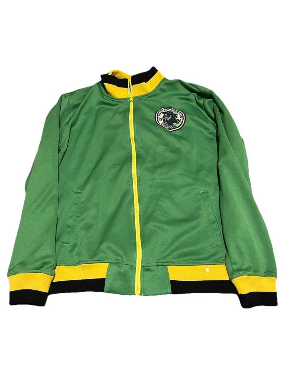 Bob Marley & The Wailers Rastaman Vibration Tour Track Jacket Large Y2K Rare